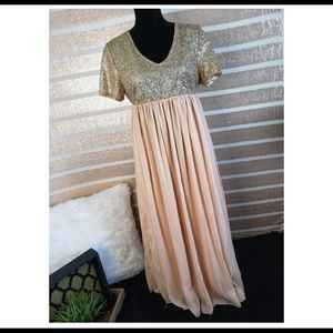 Sequin chiffon dress